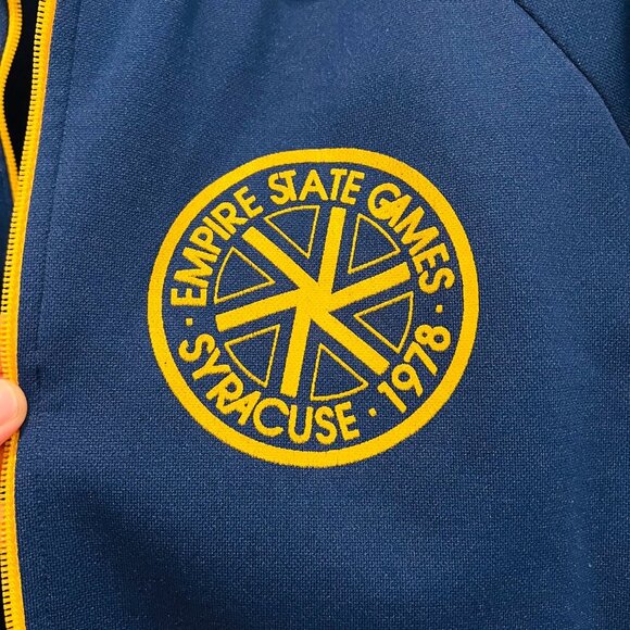 VINTAGE 1979 EMPIRE STATE GAMES SYRACUSE NY WARM-UP TRACK 'CREW' JACKET - Picture 4 of 16